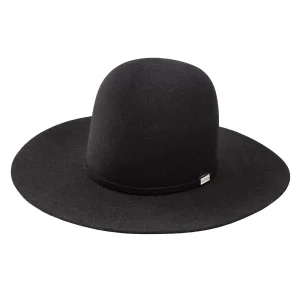 Resistol Five Star Black Open Crown 4 1/4in Brim Felt Hat