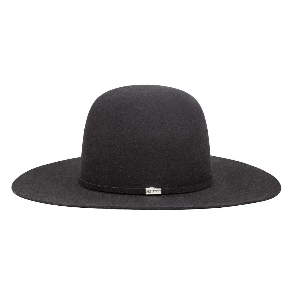 Resistol Five Star Black Open Crown 4 1/4in Brim Felt Hat - Image 2
