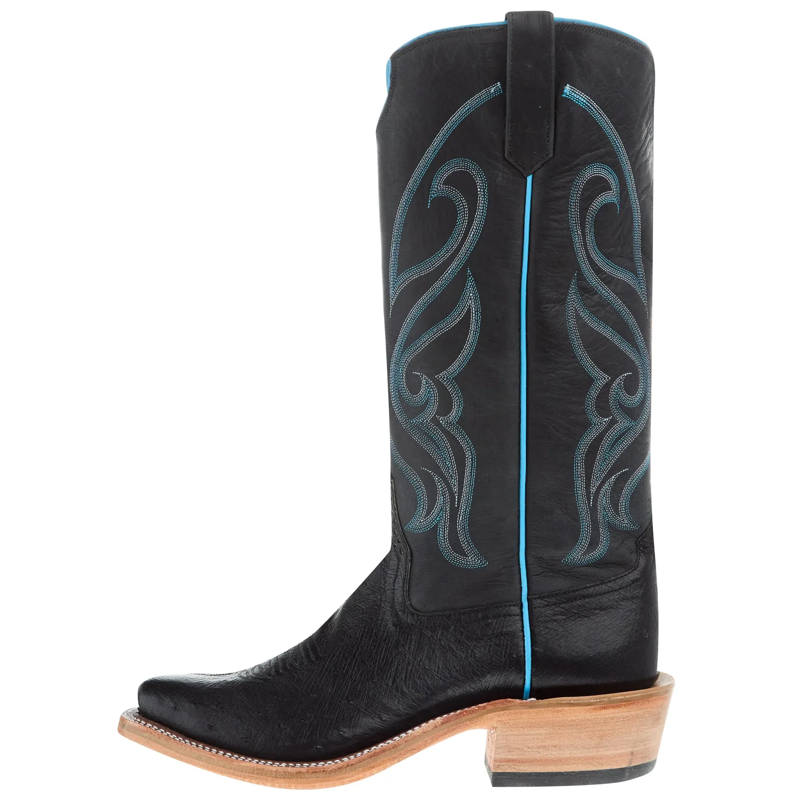 Rios Of Mercedes Men's Ride Ready Black Smooth Ostrich 15in Black Buffamonte Top Cowboy - Image 2