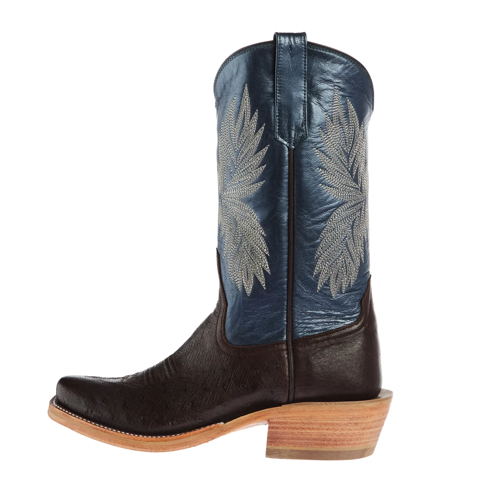 Rios Of Mercedes Women`s Ride Ready Nicotine Rio Grande Smooth Ostrich 12In Regal Blue Kidskin Top - Image 2