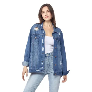 Risen Jeans Womens Loose Fit 90s Jacket