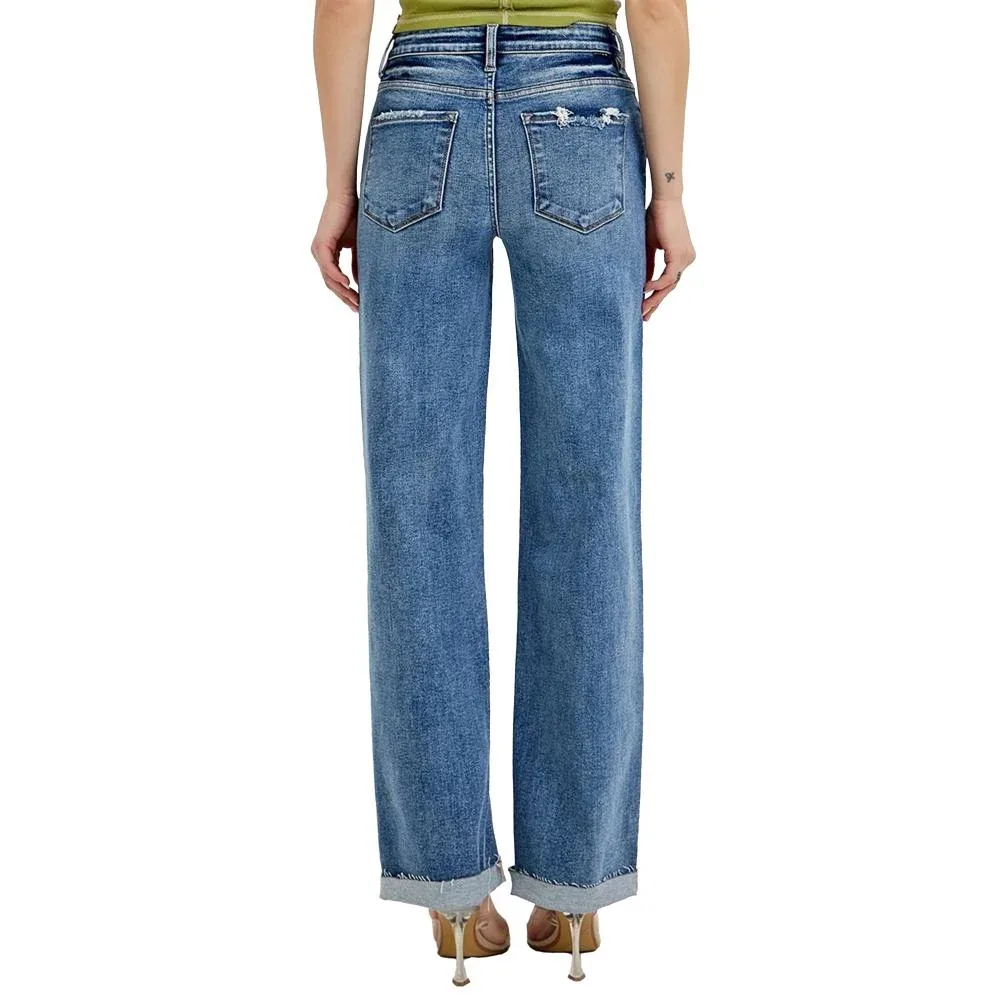 Risen Jeans Womens Medium Wide Baggy Jean