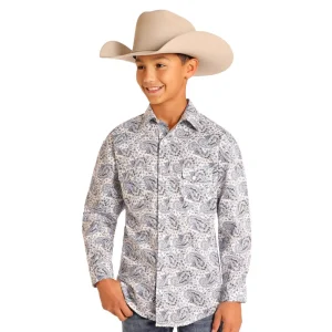 Rock & Roll Denim and Boys Long Sleeve Western Snap Shirt