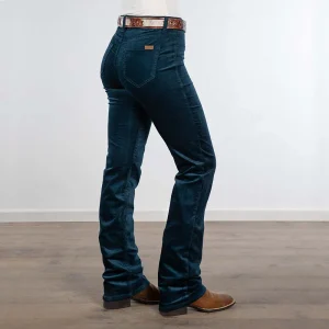 Rock & Roll Denim Blue Velvet Modest Bootcut Jeans