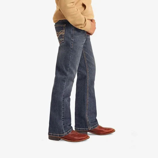 Rock & Roll Denim Boys' Double Barrel Dark Wash Bootcut Jeans - Image 2