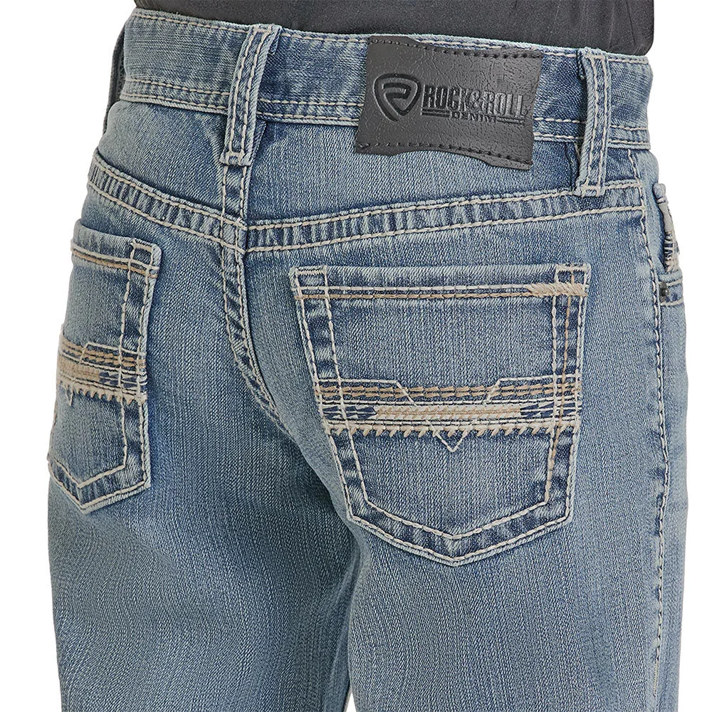 Rock & Roll Denim Boy's Feather Stitch Pocket Jean - Image 2