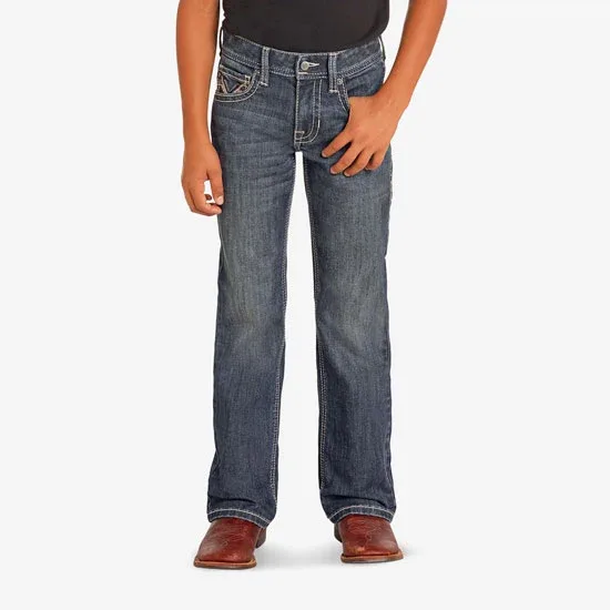 Rock & Roll Denim Boys' Two Toned Embroidery Bootcut Jeans - Image 2