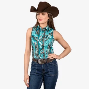 Rock Roll Denim & Denim Ocean Aztec Top