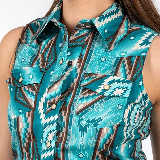 Rock Roll Denim & Denim Ocean Aztec Top - Image 2