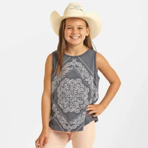Rock & Roll Denim Girls' Bandana Tank