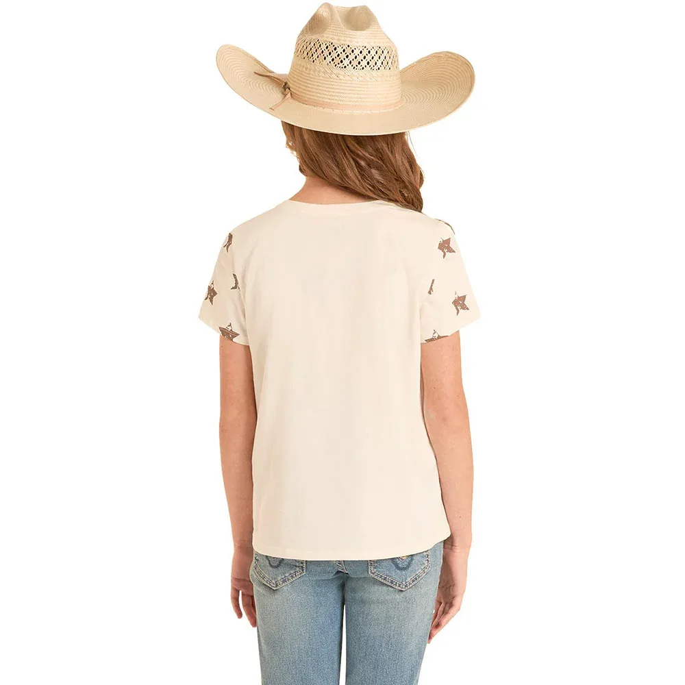 Rock & Roll Denim Girl's Natural Best In West Tee Shirt - Image 2
