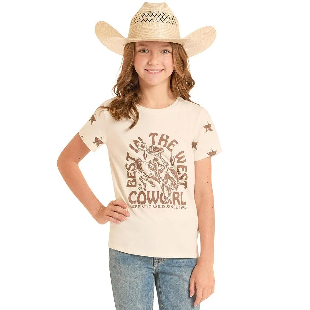 Rock & Roll Denim Girl's Natural Best In West Tee Shirt