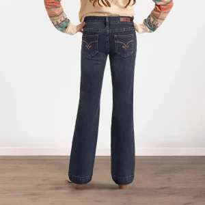 Rock & Roll Denim Girls' Rope Embroidery Trouser Jeans