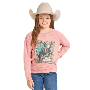 Rock & Roll Denim Girl's Rose Graphic Pullover