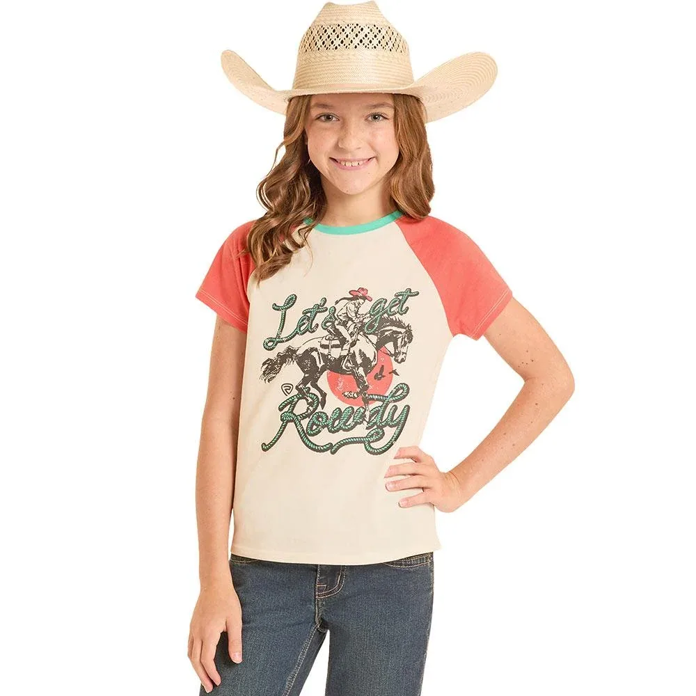 Rock & Roll Denim Girl's Rowdy Natural Tee Shirt