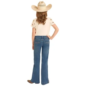 Rock & Roll Denim Girl's Stitched Welt Pocket Trousers