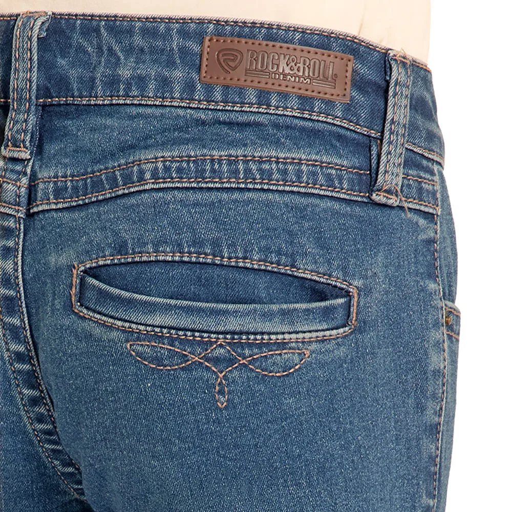 Rock & Roll Denim Girl's Stitched Welt Pocket Trousers - Image 2