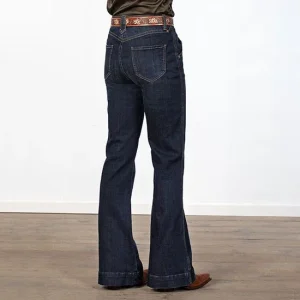 Rock & Roll Denim High-Rise Rivet Trouser Jeans