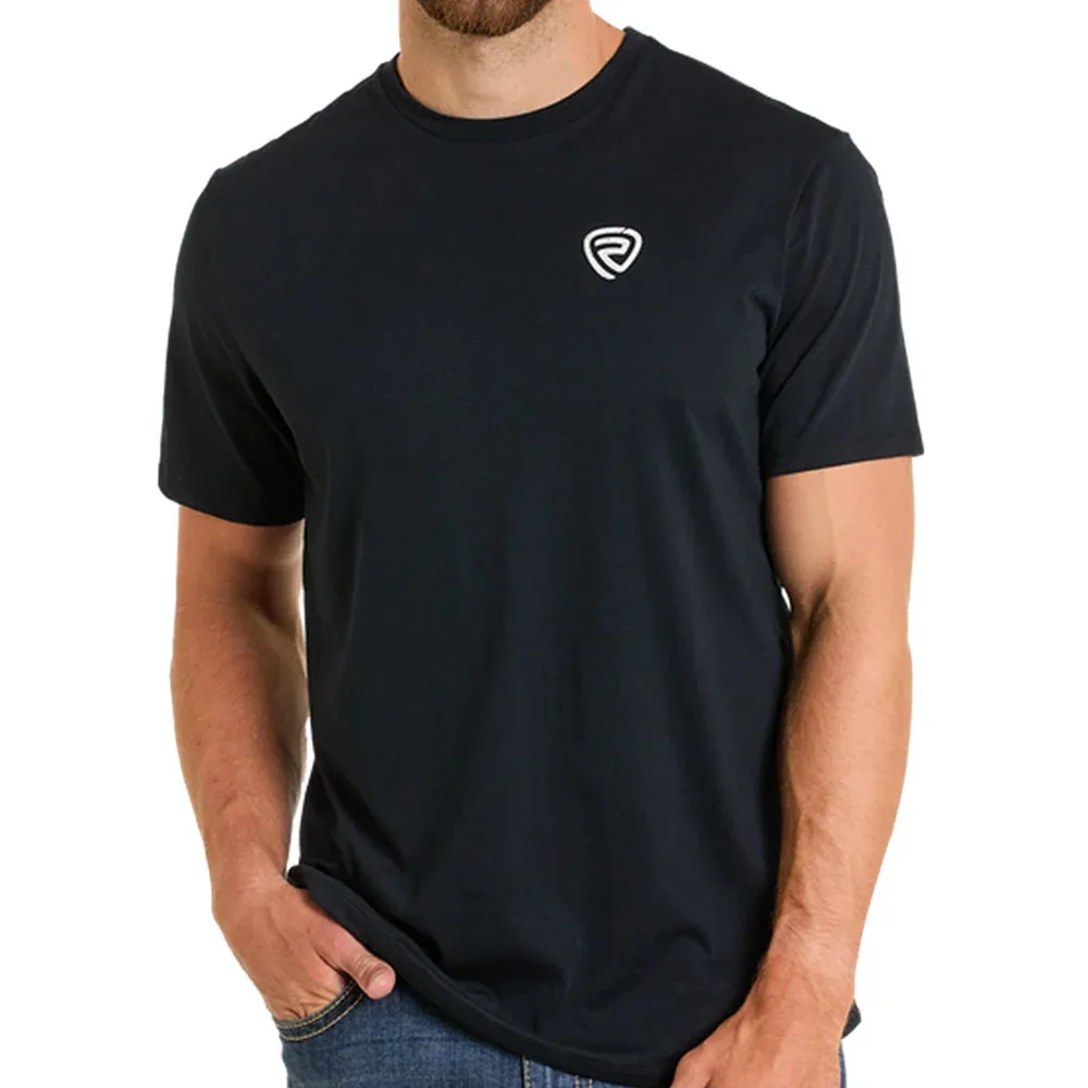 Rock & Roll Denim Men's Bronco Rider Black Tee - Image 2
