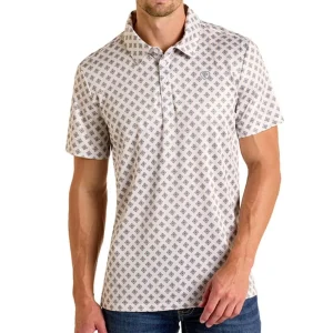 Rock & Roll Denim Men's Natural Mini Aztec Polo