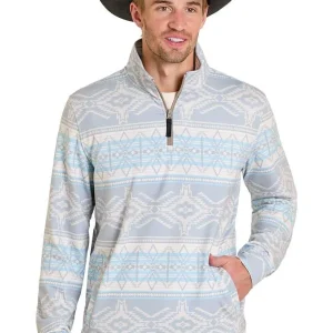 Rock & Roll Denim Men's Taupe Aztec Print Pullover