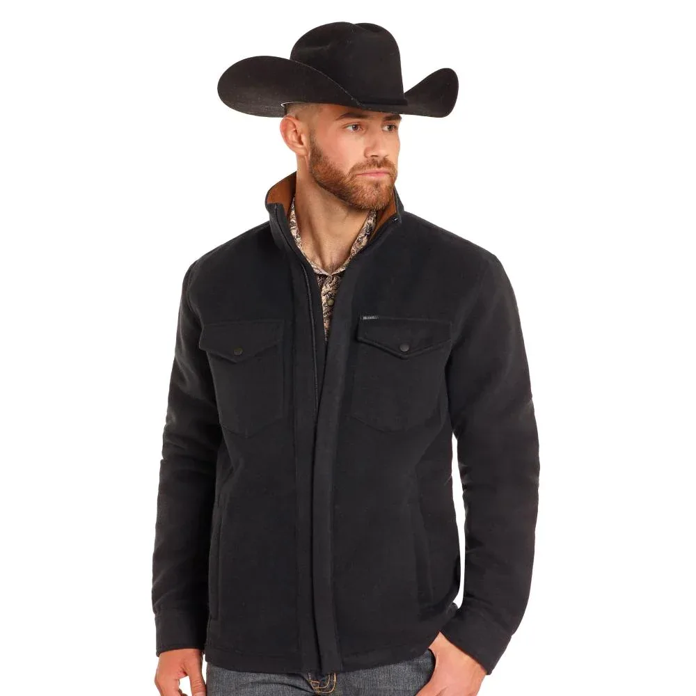 Rock & Roll Denim n Black Twill Jacket