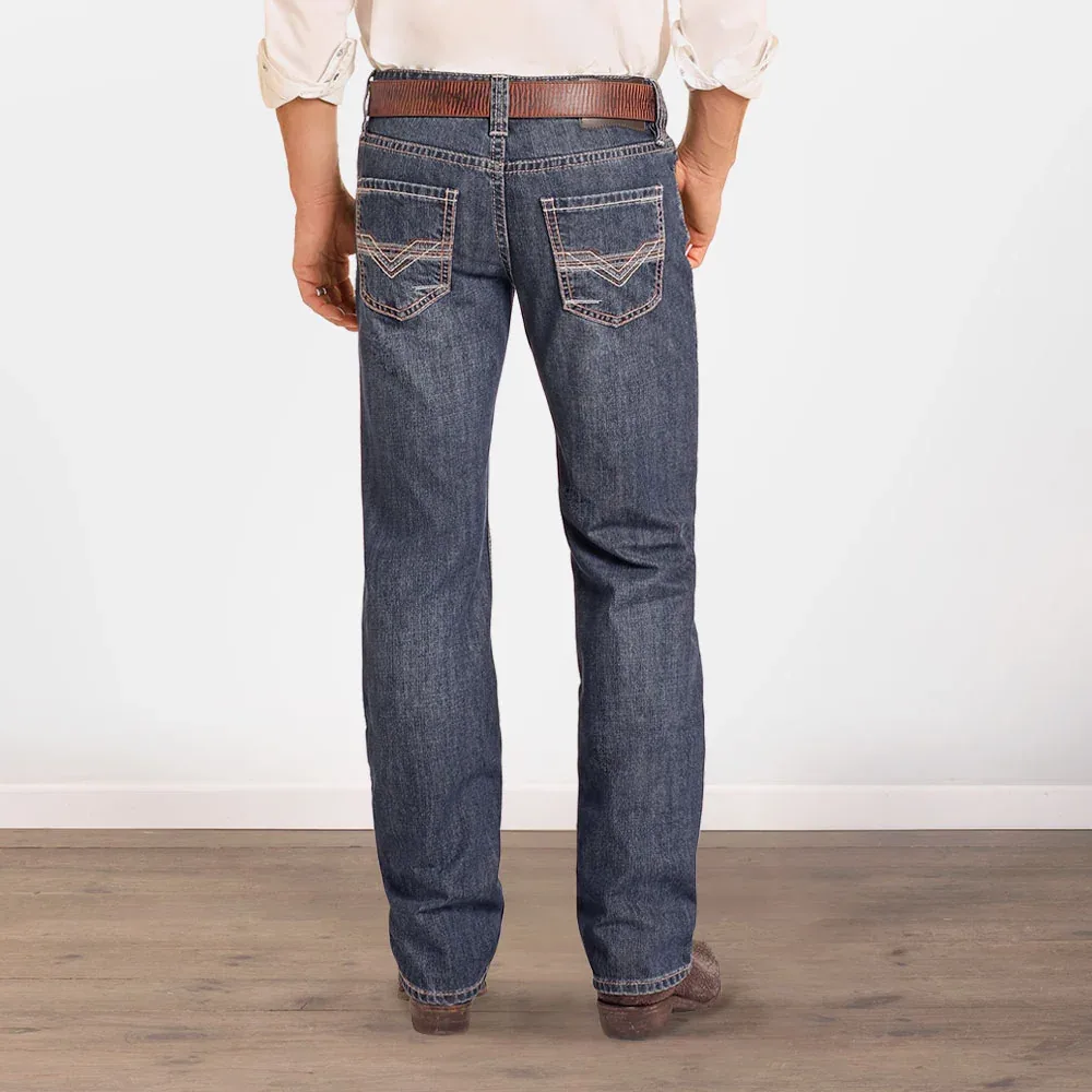 Rock & Roll Denim Pistol Straight Toned V Jeans