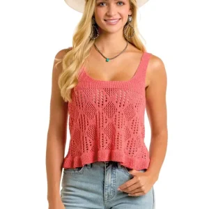 Rock & Roll Denim Women's Coral Knit Tank