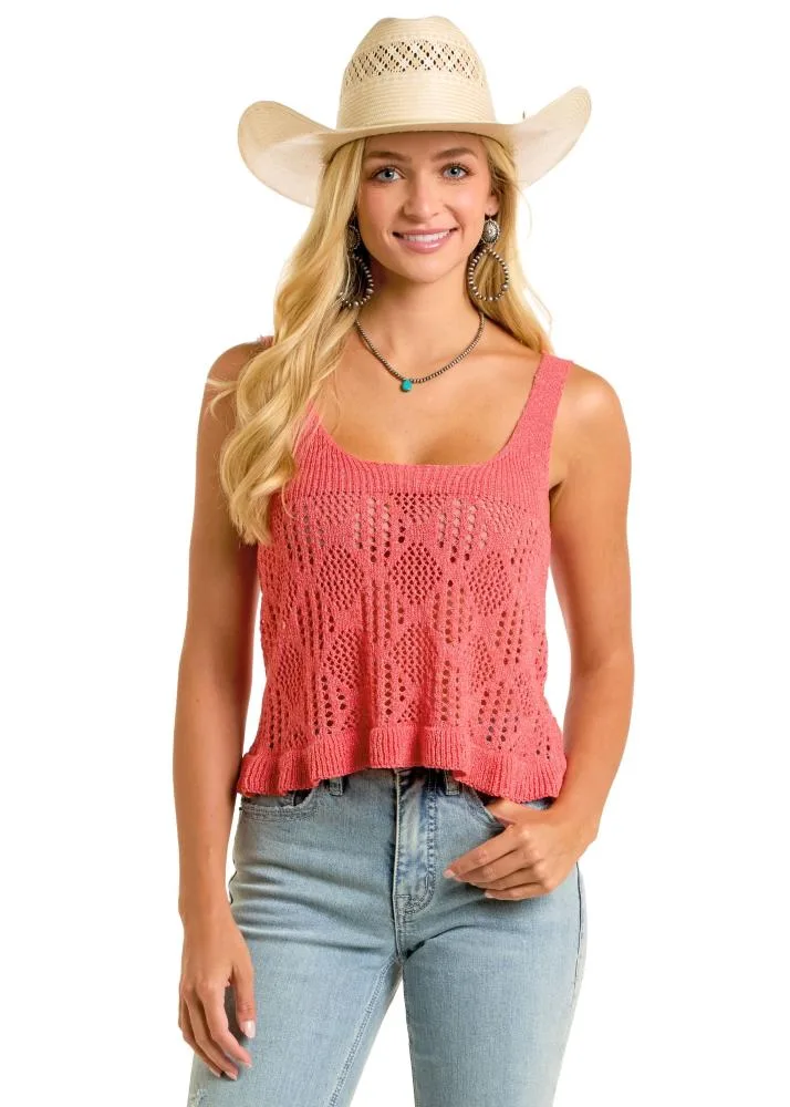 Rock & Roll Denim Women's Coral Knit Tank