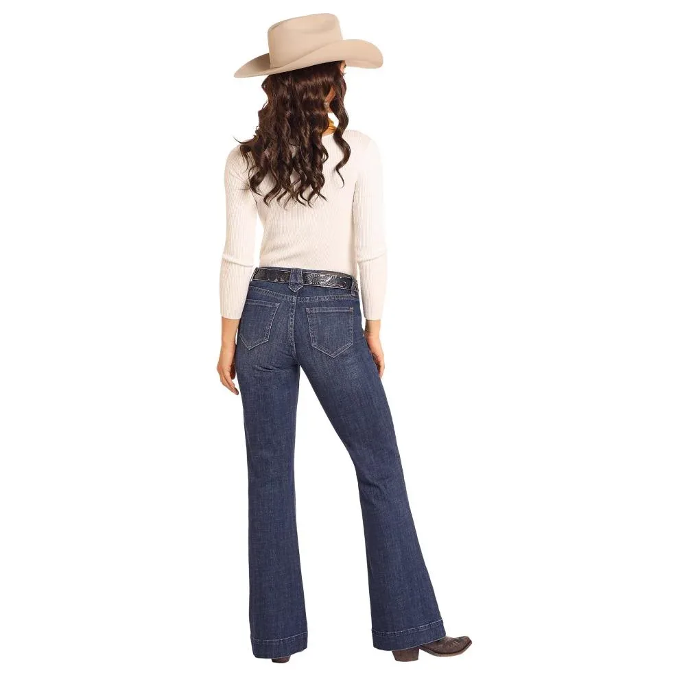 Rock & Roll Denim Women's Diamond Loop Trouser