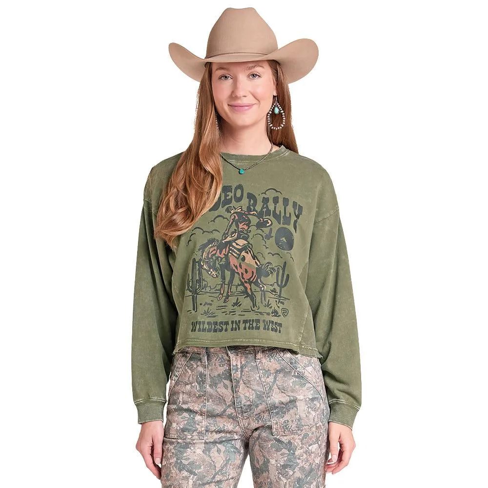 Rock & Roll Denim Women's Forest Rodeo Rally Pullover