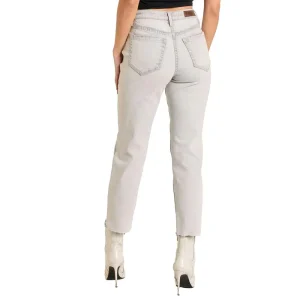 Rock & Roll Denim Women's Grey Straight Cropped