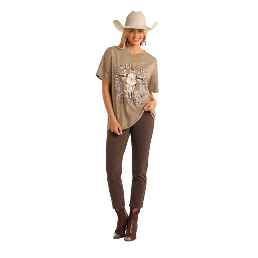 Rock & Roll Denim Women's Jade Midnight Rodeo Tee