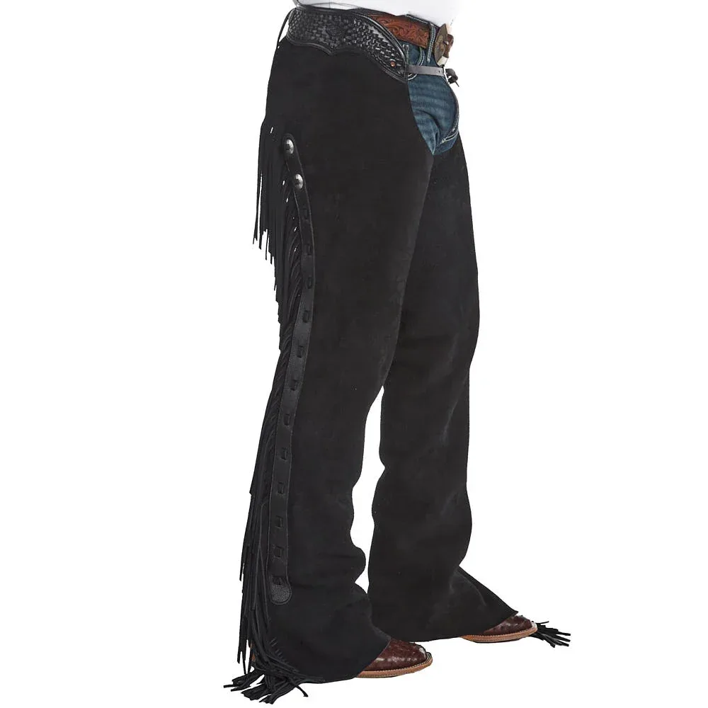 Rockin` Y Saddlery Black Roughout Versatility Chaps - Image 2
