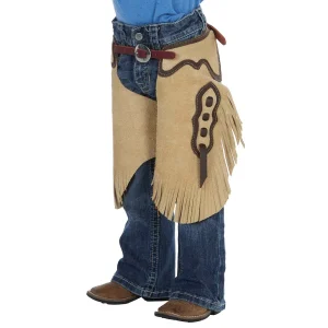 Rockin` Y Saddlery Toddler Roughout with Chocolate Border Leather Chinks