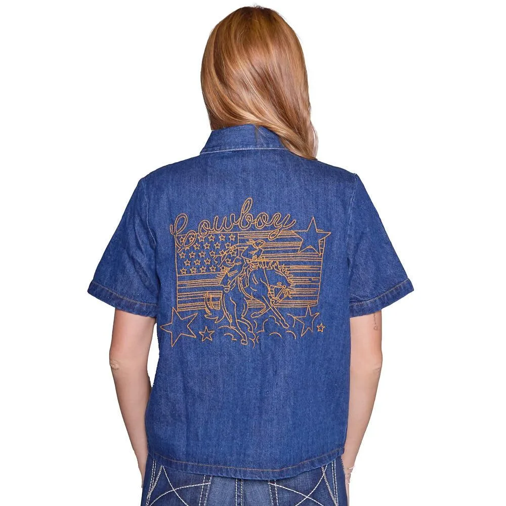 Rodeo Quincy Women's Freeman Ranch Denim Top