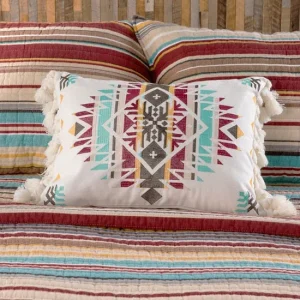 Rod's True Western Branbury Stripes Aztec Fringed Pillow