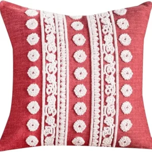 Rod's True Western Highland Ranch Red Embroidered Pillow
