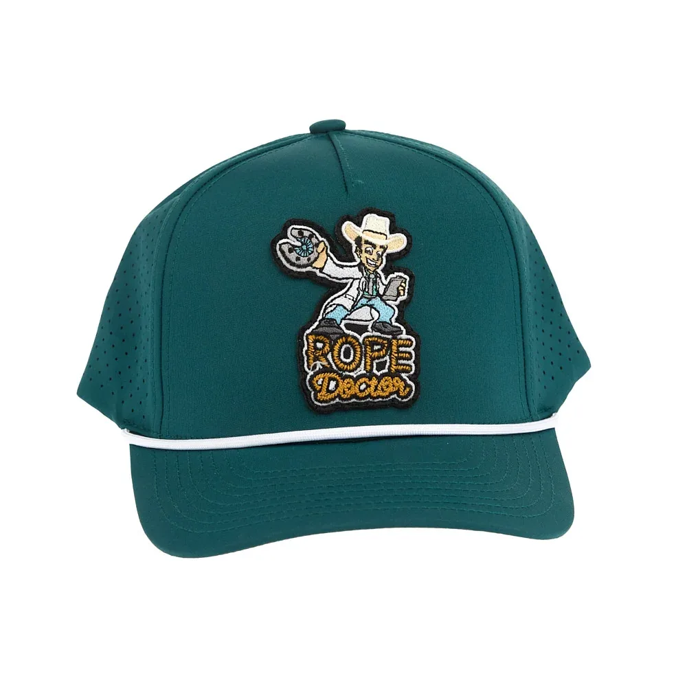 Rope Doctor Teal Green Perforated Snapback Cap - Image 2