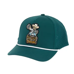 Rope Doctor Teal Green Perforated Snapback Cap