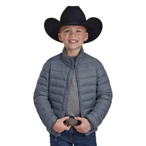 ROPER Boys Grey/Blue Lightweight Crushable Jacket
