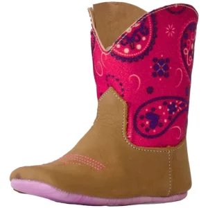 Roper Footwear Infant Girls Paisley Western Boot Broad Square Toe