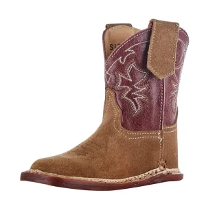 Roper Footwear NRS Exclusive Infant Footwear Suede Vamp Red Shaft Cowboy Boot