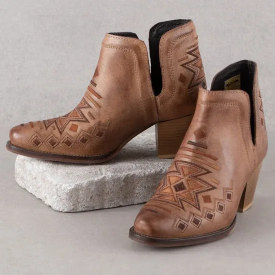Roper Footwear Rowdy Aztec Burnished Leather Boots