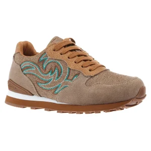 Roper Footwear Women`s Beige Suede Giddyup Western Stitch Jogger