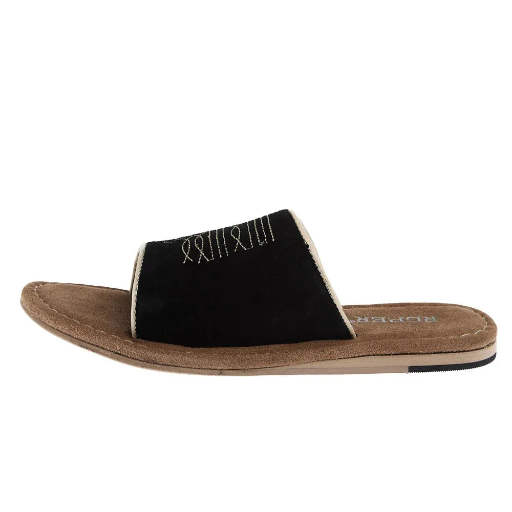 Roper Footwear Women's Black Suede With Toe Bug Sandal - Image 2