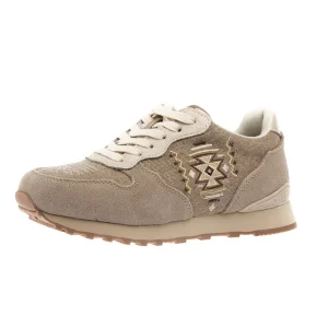 Roper Footwear Women's Giddyup Maya Taupe Suede Jogger