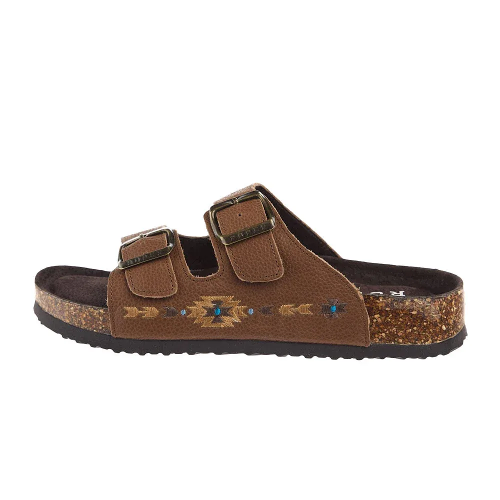 Roper Footwear Women's Tan Oiled Aztec Sandal - Image 2