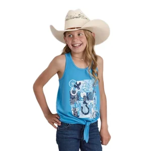 ROPER Girls Blue Racerback Tank