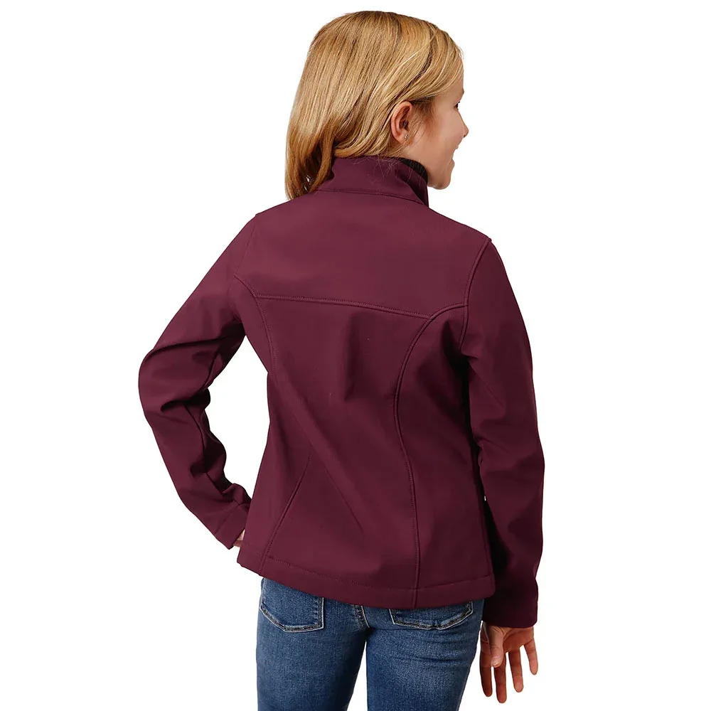 ROPER Girl's Burgundy Soft Shell Jacket - Image 2